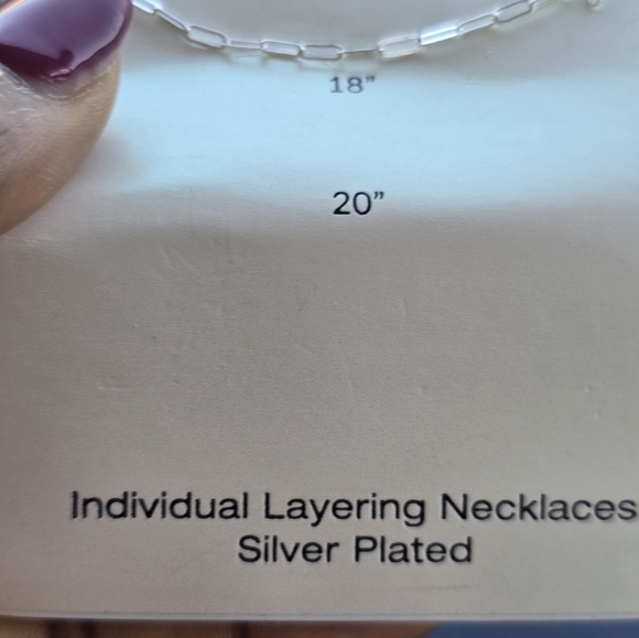 Macy's And Now This Silver Plated Layering Necklace Women New - Picture 3 of 7